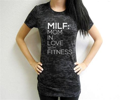 Items similar to Burnout T-Shirt Milf Mom In Love with ...